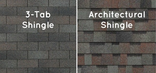 3 tab vs architectural type shingles