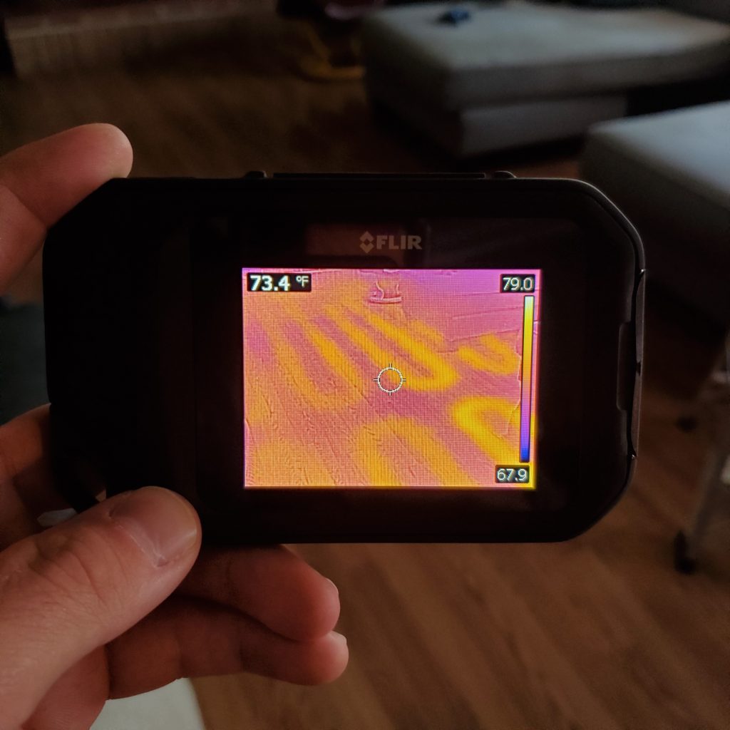infrared image hydronic floor heat