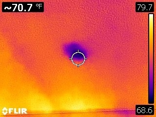 roof leak thermal image