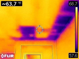 thermal image insulation missing in ceiling