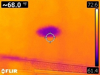 roof leak thermal image