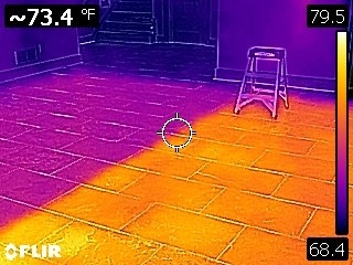 electric heated floor thermal image