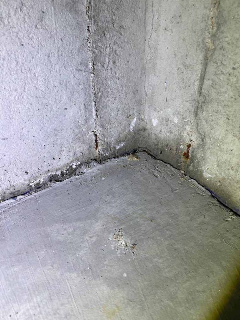 moisture coming through gap at floor and foundation wall